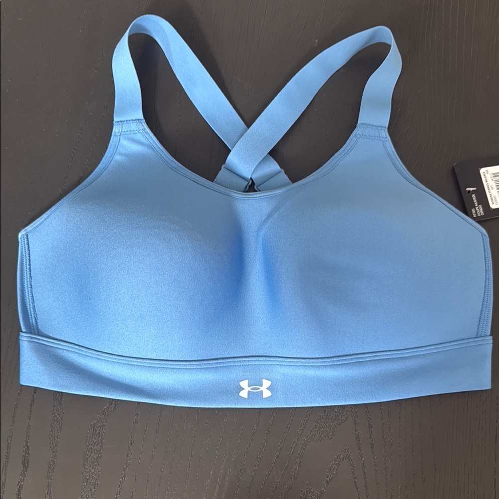 Under Armour Blue Racerback Sports Bra with Molded Cups
